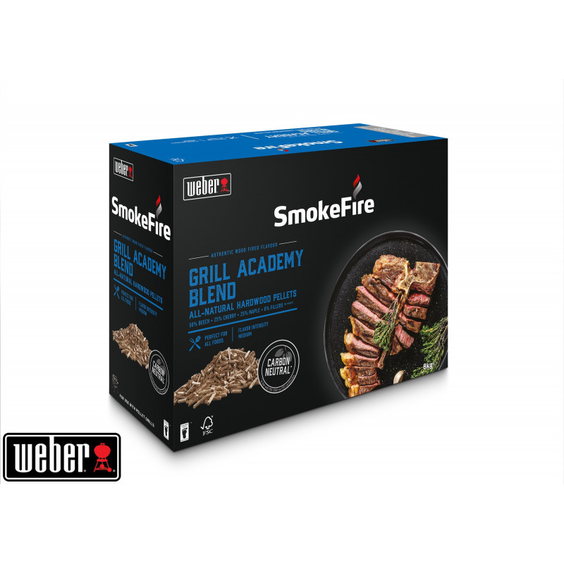 PELLETS DE MADERA - MEZCLA GRILL ACADEMY 8KG PELLETS DE MADERA - MEZCLA GRILL ACADEMY 8KG