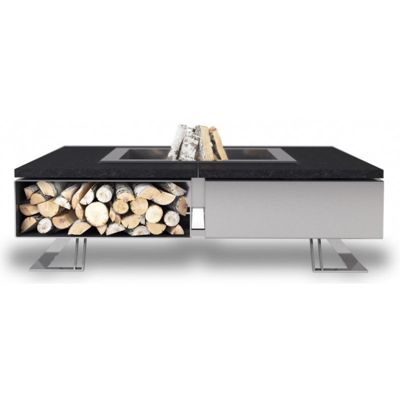 OUTDOOR FIRE PIT HETTA SQUARE 180 MONUMENTAL / INOX OUTDOOR FIRE PIT HETTA SQUARE 180 MONUMENTAL / INOX