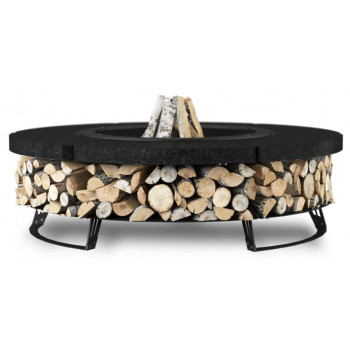 OUTDOOR FIRE PIT HETTA ROUND 120 MONUMENTAL / BLACK INOX