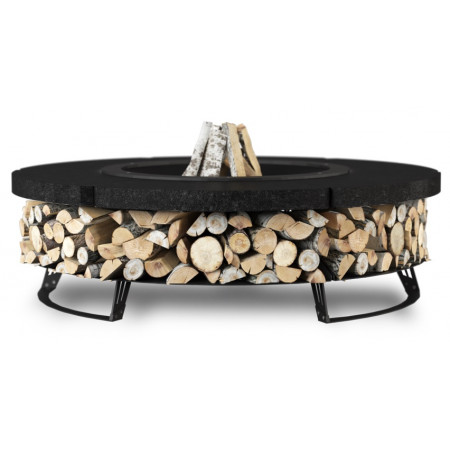 OUTDOOR FIRE PIT HETTA ROUND 120 MONUMENTAL / BLACK INOX
