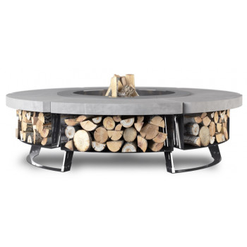 CHIMENEA DE JARDÍN HETTA ROUND 155 CONCRETE / INOX