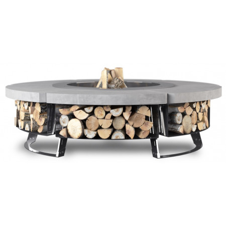 CHIMENEA DE JARDÍN HETTA ROUND 155 CONCRETE / INOX