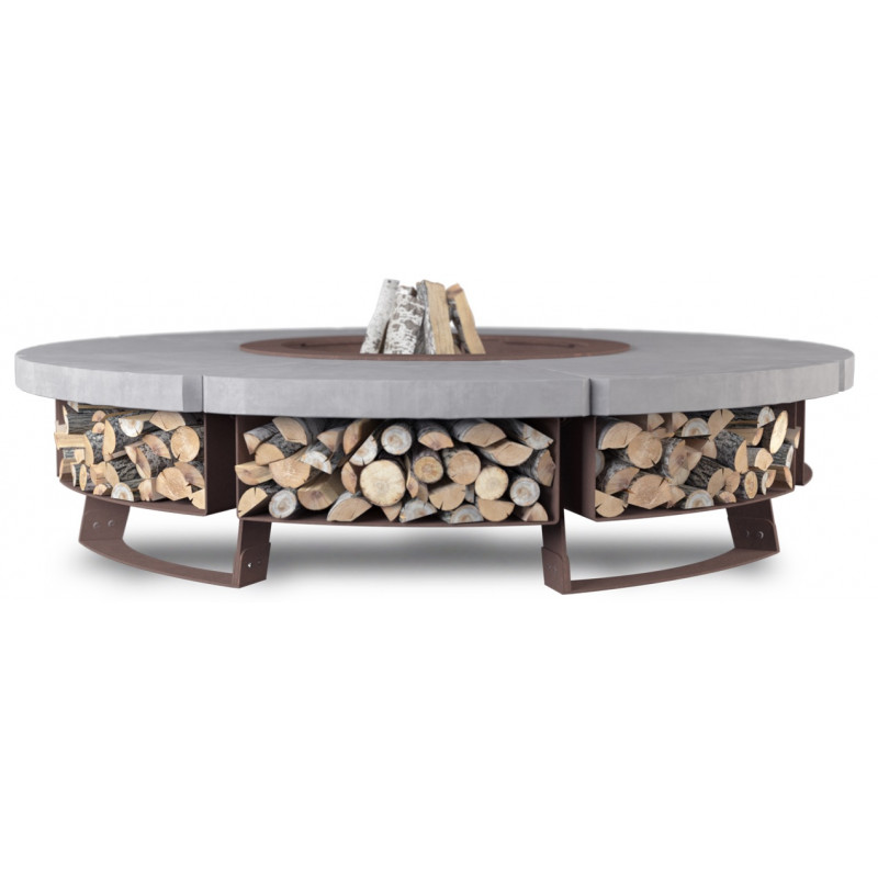 CHIMENEA DE JARDÍN HETTA ROUND 230 CONCRETE / CORTEN CHIMENEA DE JARDÍN HETTA ROUND 230 CONCRETE / CORTEN