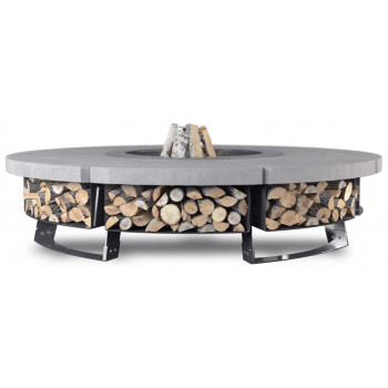 CHIMENEA DE JARDÍN HETTA ROUND 230 CONCRETE / INOX