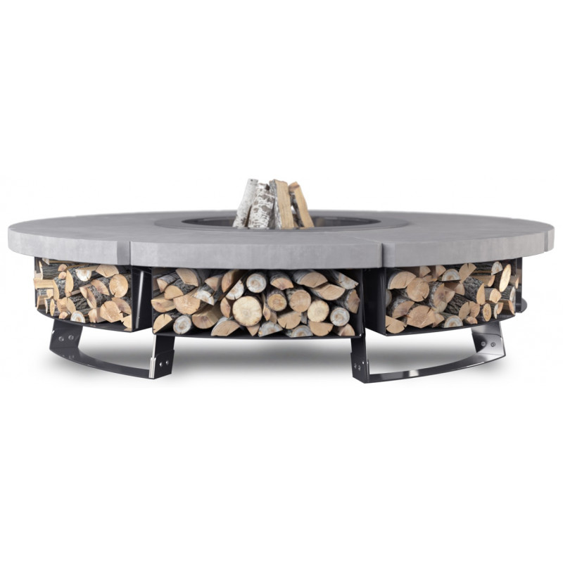 CHIMENEA DE JARDÍN HETTA ROUND 230 CONCRETE / INOX CHIMENEA DE JARDÍN HETTA ROUND 230 CONCRETE / INOX
