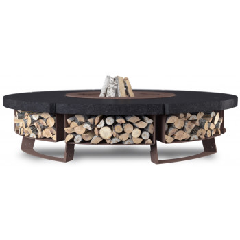 OUTDOOR FIRE PIT HETTA ROUND 230 MONUMENTAL / CORTEN