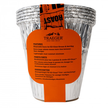CUBO DE ALUMINIO PARA GRASA Y CENIZAS TRAEGER - 5 ud.
