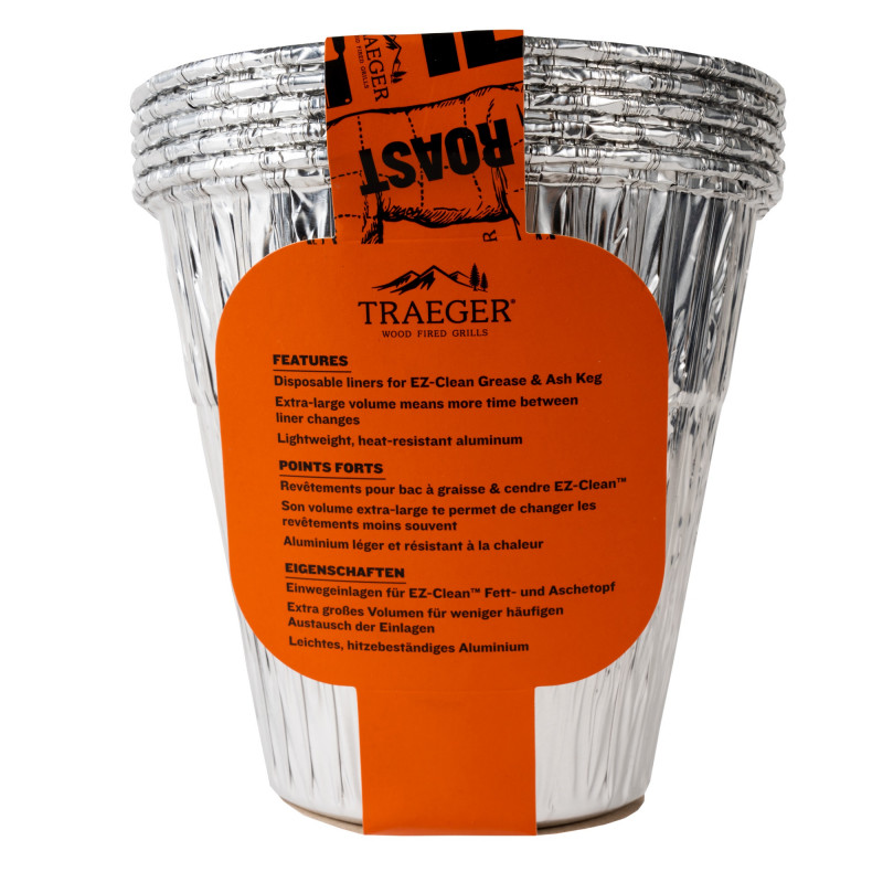 CUBO DE ALUMINIO PARA GRASA Y CENIZAS TRAEGER - 5 ud. CUBO DE ALUMINIO PARA GRASA Y CENIZAS TRAEGER - 5 ud.