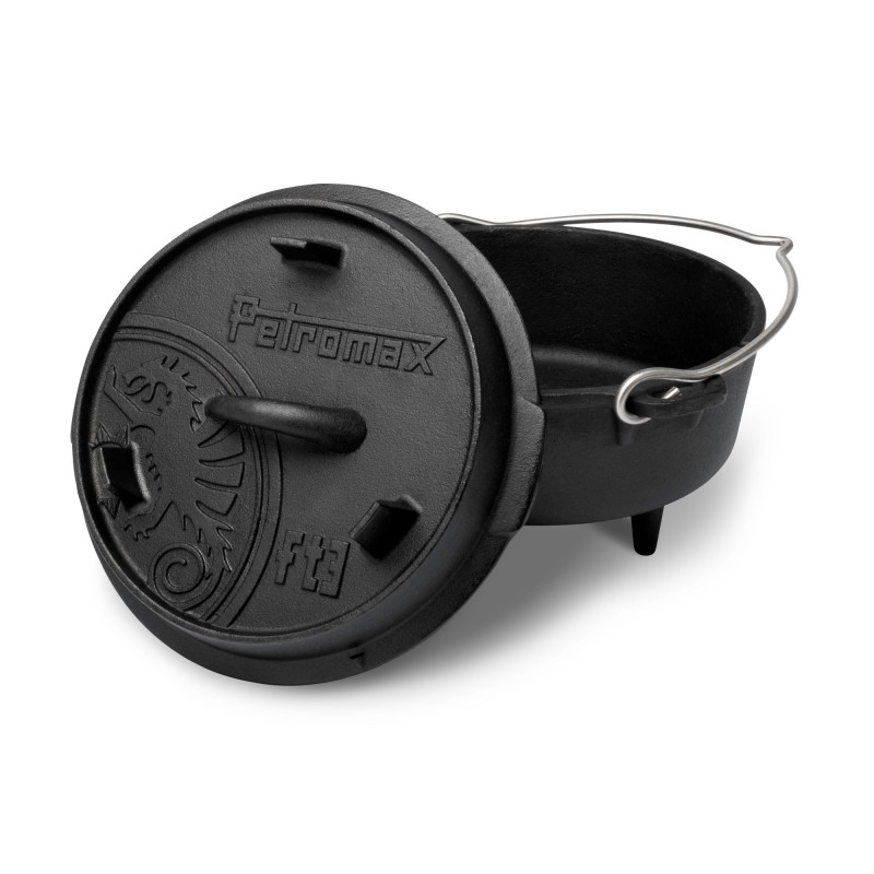 OLLA CON TAPA DE HIERRO FUNDIDO DUTCH OVEN PETROMAX ft3 (1,6 litros) OLLA CON TAPA DE HIERRO FUNDIDO DUTCH OVEN PETROMAX ft3 (1,6 litros)