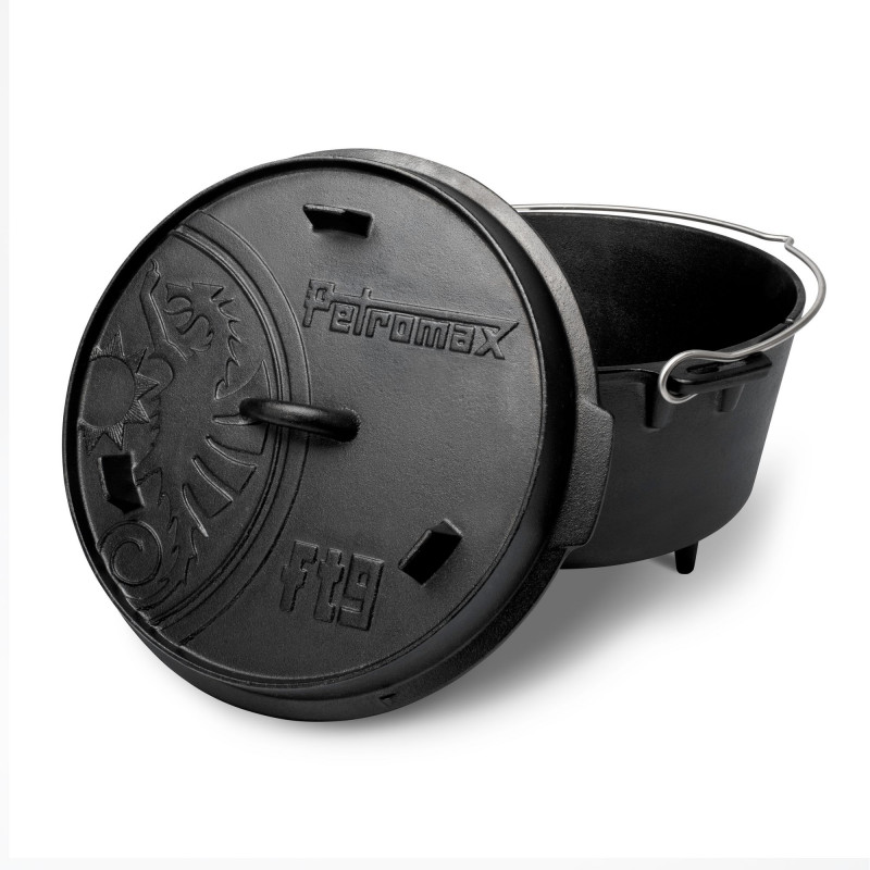 OLLA CON TAPA DE HIERRO FUNDIDO DUTCH OVEN PETROMAX ft9 (7,5 litros) OLLA CON TAPA DE HIERRO FUNDIDO DUTCH OVEN PETROMAX ft9 (7,5 litros)