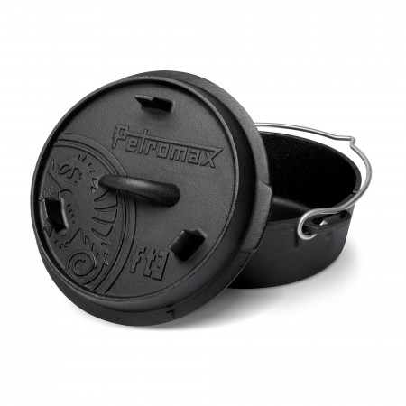 OLLA CON TAPA DE HIERRO FUNDIDO DUTCH OVEN CON BASE PLANA PETROMAX ft3-t (1,6 litros)