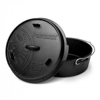 OLLA CON TAPA DE HIERRO FUNDIDO DUTCH OVEN CON BASE PLANA PETROMAX ft6-t (5,5 litros)