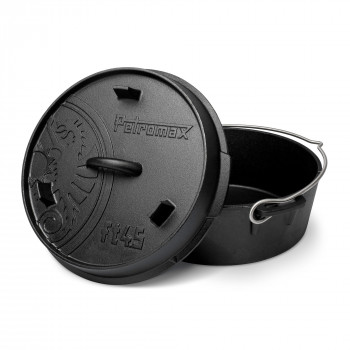 OLLA CON TAPA DE HIERRO FUNDIDO DUTCH OVEN CON BASE PLANA PETROMAX ft4.5-t (3,5 litros)
