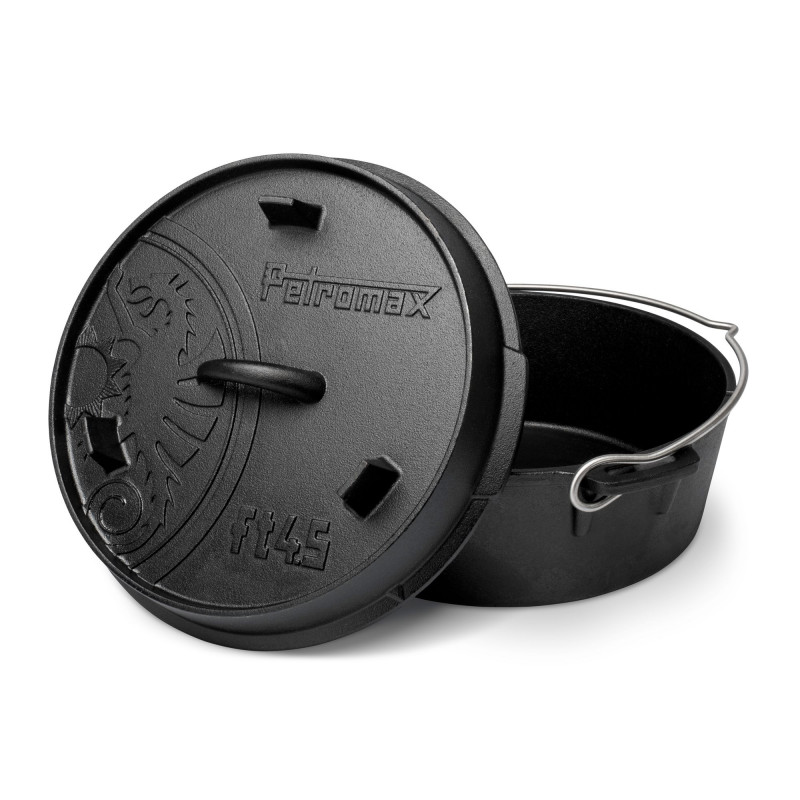 OLLA CON TAPA DE HIERRO FUNDIDO DUTCH OVEN CON BASE PLANA PETROMAX ft4.5-t (3,5 litros) OLLA CON TAPA DE HIERRO FUNDIDO DUTCH OVEN CON BASE PLANA PETROMAX ft4.5-t (3,5 litros)