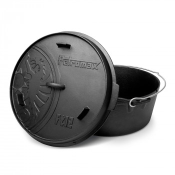 OLLA CON TAPA DE HIERRO FUNDIDO DUTCH OVEN CON BASE PLANA PETROMAX ft12-t (10,8 litros)