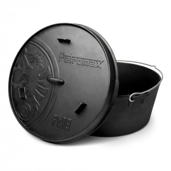 OLLA CON TAPA DE HIERRO FUNDIDO DUTCH OVEN CON BASE PLANA PETROMAX ft18-t (16,1 litros)