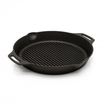 SARTÉN GRILL CON DOS ASAS DE HIERRO FUNDIDO PETROMAX gp35h-t (ø35 cm/3,5 litros)