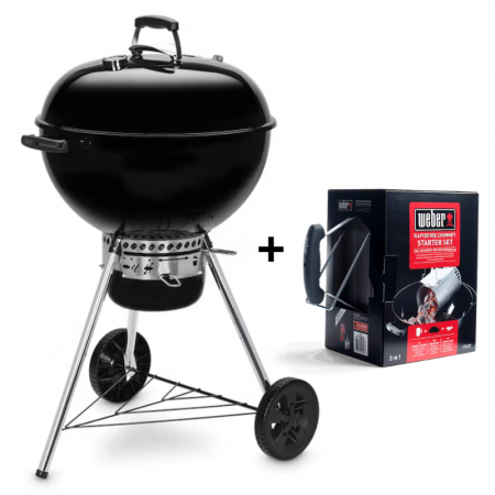 BARBACOA WEBER ORIGINAL KETTLE E-5730 BLACK 57cm + KIT DE CHIMENEA