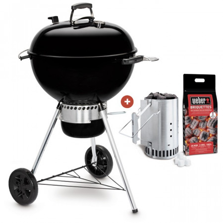BARBACOA WEBER MASTER-TOUCH GBS E-5750 BLACK 57cm + KIT DE CHIMENEA
