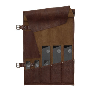 ESTUCHE PARA CUCHILLOS–5 BOLSILLOS WITLOFT (MARRÓN OSCURO/MARRÓN OSCURO)