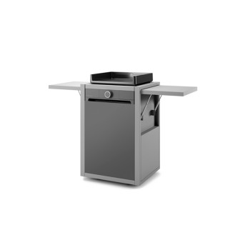 PACK OF MODERN 45 GAS PLANCHA FORGE ADOUR CHASSIS IN ENAMELLED STEEL + CLOSED TROLLEY