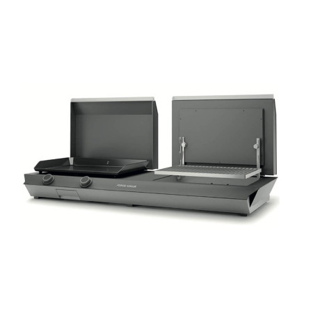 COMBI G PLANCHA / GRILL FORGE ADOUR CHASSIS BLACK/GREY ENAMELLED STEEL
