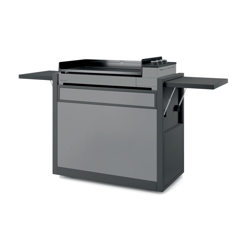 CARRO CERRADO DE ACERO ESMALTADO NEGRO Y GRIS PARA PLANCHA PREMIUM 75 DE FORGE ADOUR CARRO CERRADO DE ACERO ESMALTADO NEGRO Y GRIS PARA PLANCHA PREMIUM 75 DE FORGE ADOUR