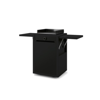 CARRO CERRADO DE ACERO ESMALTADO NEGRO PARA PLANCHA MODERN 45 DE FORGE ADOUR