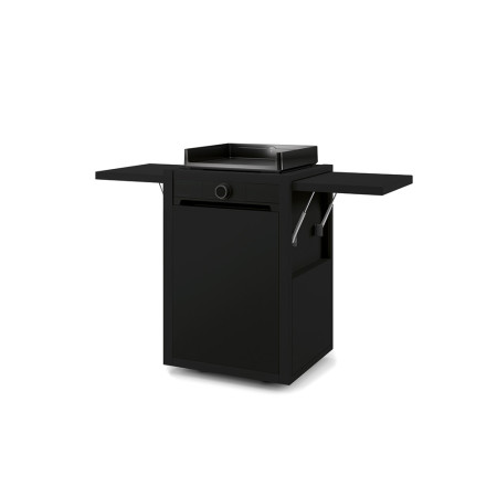 CARRO CERRADO DE ACERO ESMALTADO NEGRO PARA PLANCHA MODERN 45 DE FORGE ADOUR
