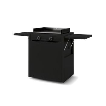 CARRO CERRADO DE ACERO ESMALTADO NEGRO PARA PLANCHA MODERN 60 DE FORGE ADOUR