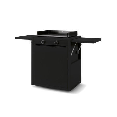 CLOSED TROLLEY IN BLACK STEEL FOR PLANCHA MODERN 60 FORGE ADOUR