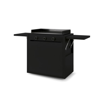 CARRO CERRADO DE ACERO ESMALTADO NEGRO PARA PLANCHA MODERN 75 DE FORGE ADOUR