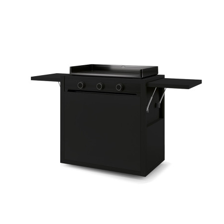 CARRO CERRADO DE ACERO ESMALTADO NEGRO PARA PLANCHA MODERN 75 DE FORGE ADOUR