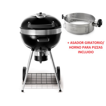 BARBACOA DE CARBÓN PRO 57cm NAPOLEON + ASADOR GIRATORIO/HORNO PARA PIZZAS