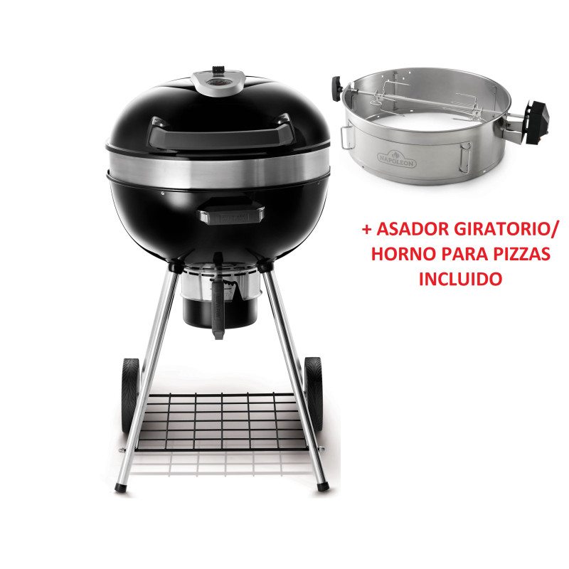 BARBACOA DE CARBÓN PRO 57cm NAPOLEON + ASADOR GIRATORIO/HORNO PARA PIZZAS BARBACOA DE CARBÓN PRO 57cm NAPOLEON + ASADOR GIRATORIO/HORNO PARA PIZZAS