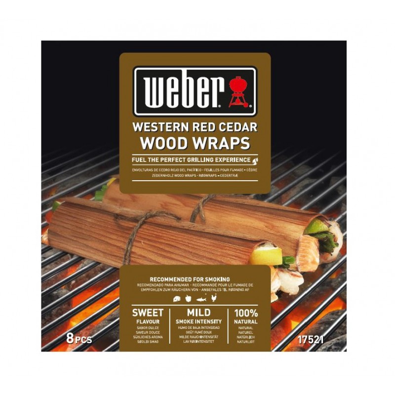 WRAPS DE MADERA DE CEDRO ROJO WEBER WRAPS DE MADERA DE CEDRO ROJO WEBER