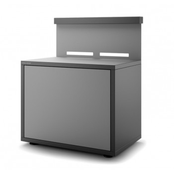 Soporte de acero cerrado negro y gris claro mate para plancha Forge Adour