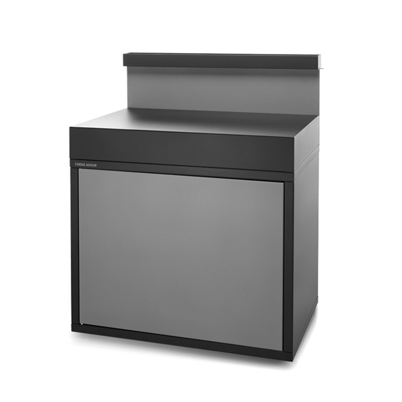 Steel closed worktop support – matt black and light grey Forge Adour Steel closed worktop support – matt black and light grey Forge Adour
