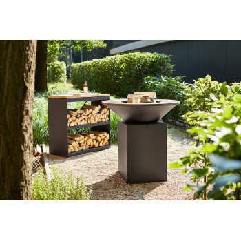 ESTANTERÍA PARA LEÑA OFYR CON 2 ESTANTES BLACK WS-D