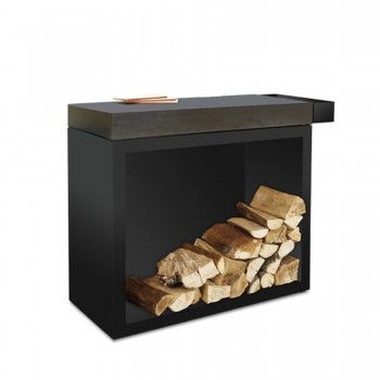 MESA DE CORTE CERÁMICA ALMACENAJE OFYR BUTCHER BLOCK BLACK BBSB-90-CD