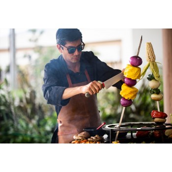 LEATHER APRON BROWN OFYR