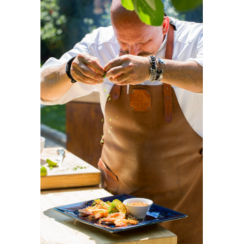 LEATHER APRON BLACK OFYR