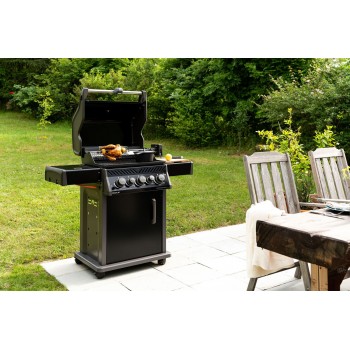 BARBACOA NAPOLEON ROGUE 425 CON QUEMADOR LATERAL, TRASERO INFRARROJO Y ASADOR NEGRA