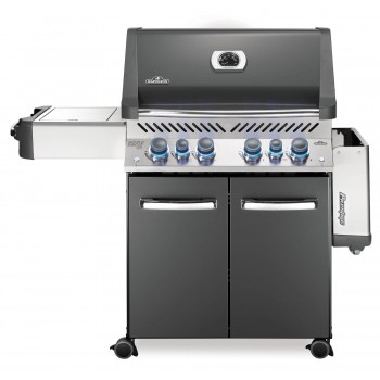 BARBACOA NAPOLEON PRESTIGE 500 CON QUEMADOR LATERAL Y TRASERO INFRARROJOS GRIS ANTRACITA