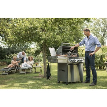 BARBACOA NAPOLEON PRESTIGE PRO 500 CON QUEMADOR LATERAL Y TRASERO INFRARROJOS INOX
