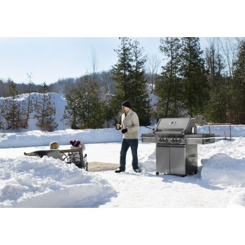 BARBACOA NAPOLEON PRESTIGE PRO 500 CON QUEMADOR LATERAL Y TRASERO INFRARROJOS INOX