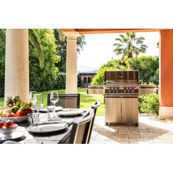 BARBACOA NAPOLEON PRESTIGE PRO 500 CON QUEMADOR LATERAL Y TRASERO INFRARROJOS INOX