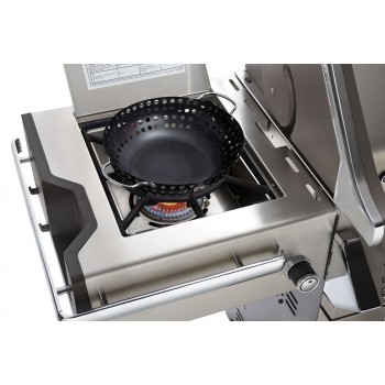 BARBACOA NAPOLEON PRESTIGE PRO 825 CON QUEMADOR LATERAL DE POTENCIA, QUEMADORES INFERIORES Y TRASEROS INFRARROJOS INOX