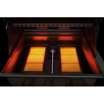 BARBACOA NAPOLEON PRESTIGE PRO 825 CON QUEMADOR LATERAL DE POTENCIA, QUEMADORES INFERIORES Y TRASEROS INFRARROJOS INOX