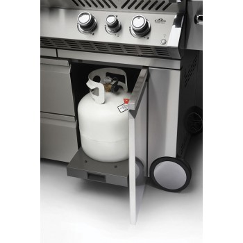 BARBACOA NAPOLEON PRESTIGE PRO 825 CON QUEMADOR LATERAL DE POTENCIA, QUEMADORES INFERIORES Y TRASEROS INFRARROJOS INOX